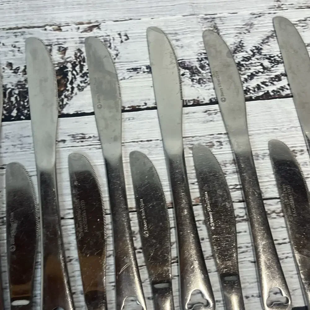 16pc Set of Disney Mickey Mouse Table Knives Stainless Steel Silverware Dinner